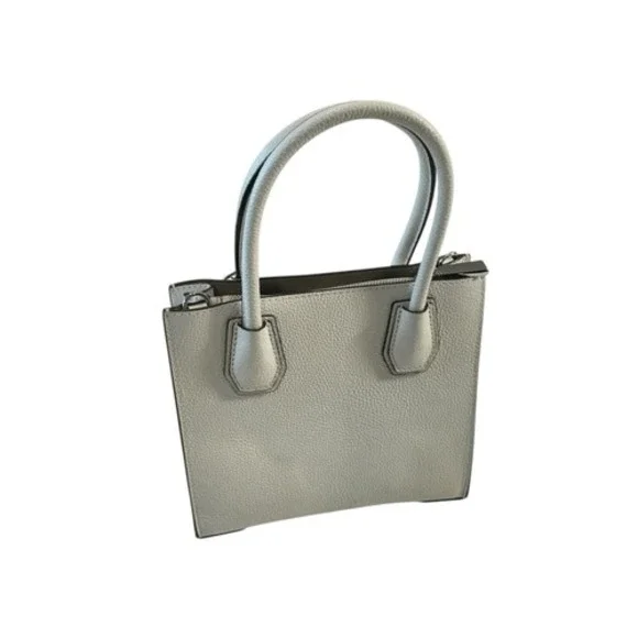 Michael Kors Mercer Medium Pebbled Leather Crossbody Bag in‎ Ivory - Picture 2 of 12